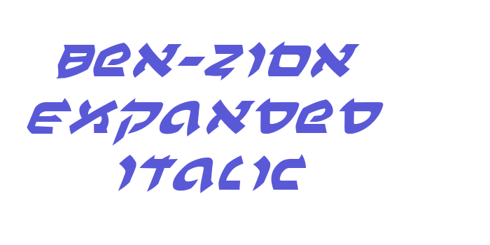 Ben-Zion Expanded Italic Font Download