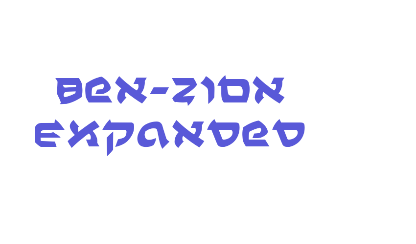 Ben-Zion Expanded Font