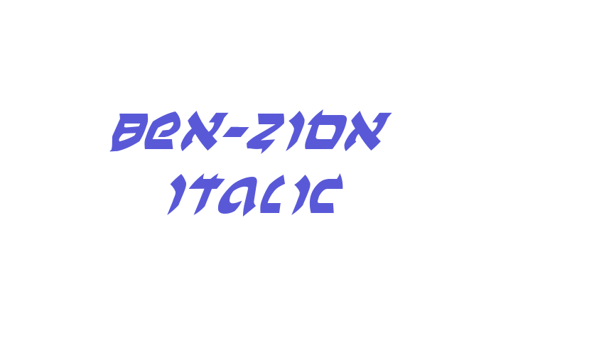 Ben-Zion Italic Font