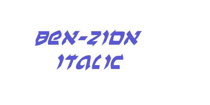 Ben-Zion Italic Font Download