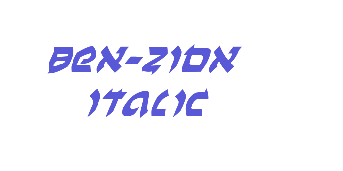 Ben-Zion Italic Font