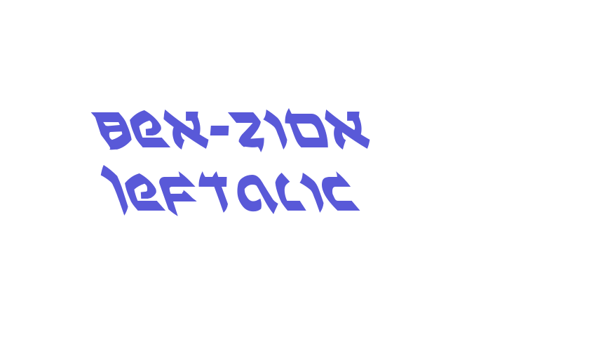 Ben-Zion Leftalic Font