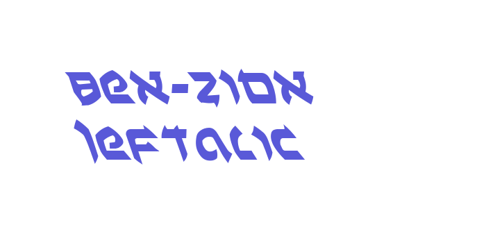 Ben-Zion Leftalic Font Download