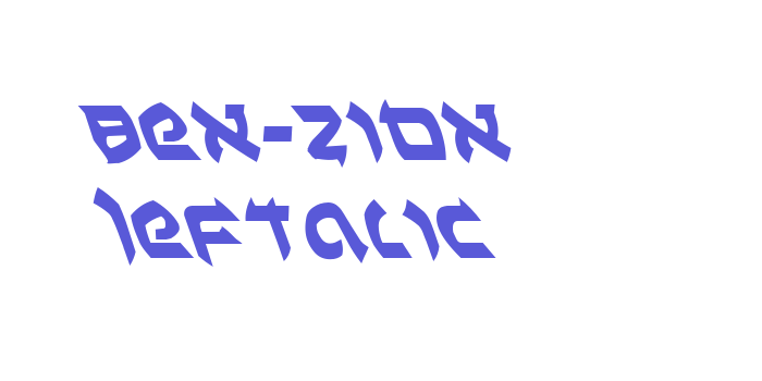 Ben-Zion Leftalic Font