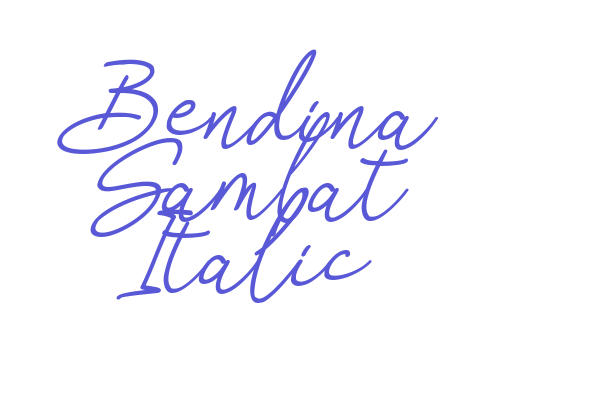 Bendina Sambat Italic Font