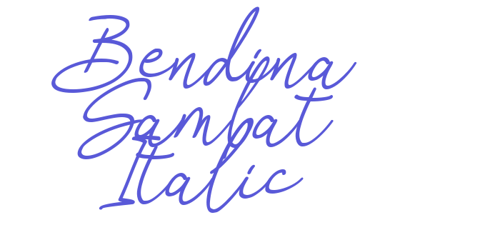 Download Bendina Sambat Italic Font