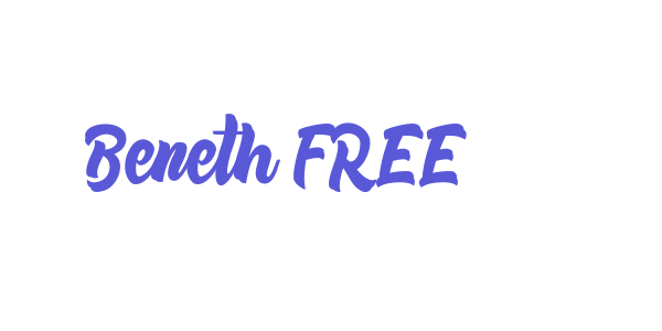 Beneth FREE font free