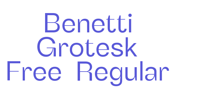 Benetti Grotesk Free-Regular Font Download