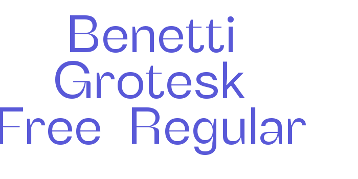 Benetti Grotesk Free-Regular Font