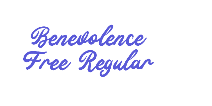 Benevolence Free Regular Font Download