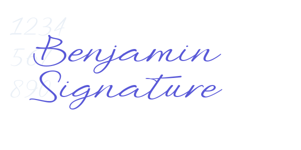 Benjamin Signature font free