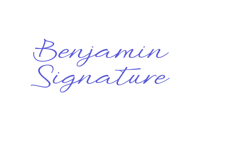 Benjamin Signature Font