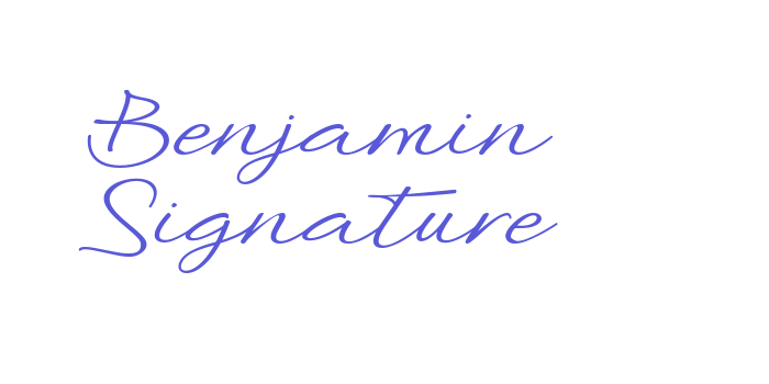 Benjamin Signature Font Download