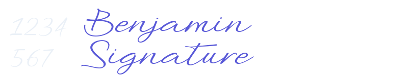 Benjamin Signature-related font