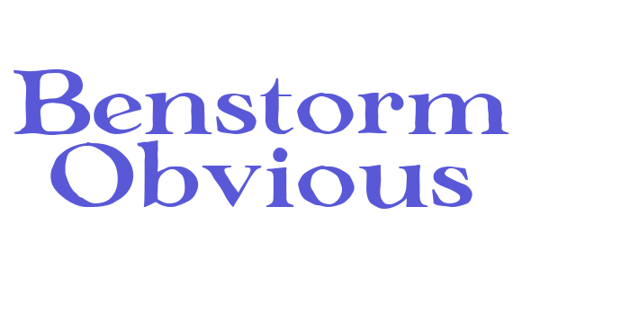 Download Benstorm Obvious Font