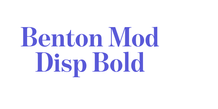 Benton Mod Disp Bold Font Download