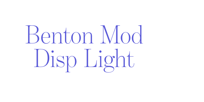 Benton Mod Disp Light Font Download