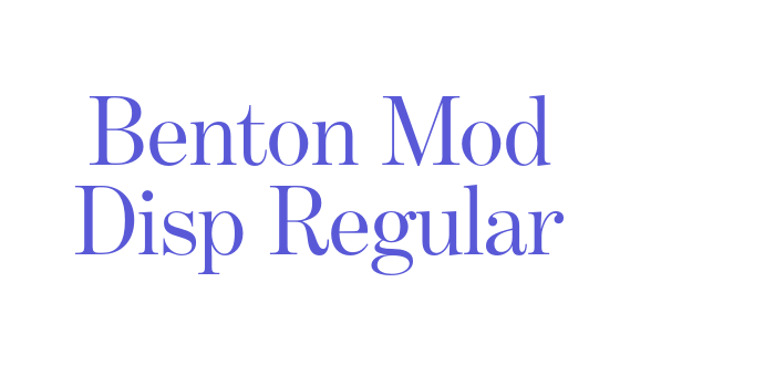 Benton Mod Disp Regular Font Download