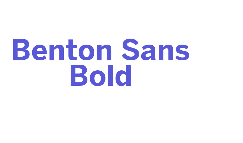 Benton Sans Bold Font