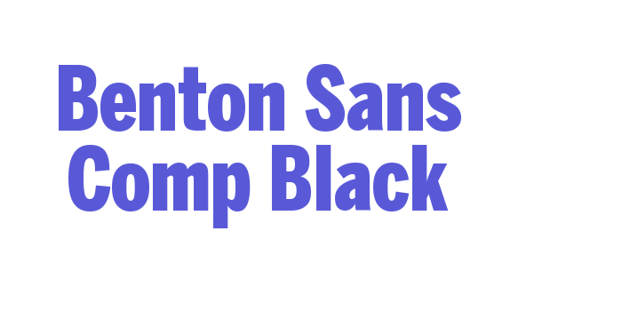 Benton Sans Comp Black Font