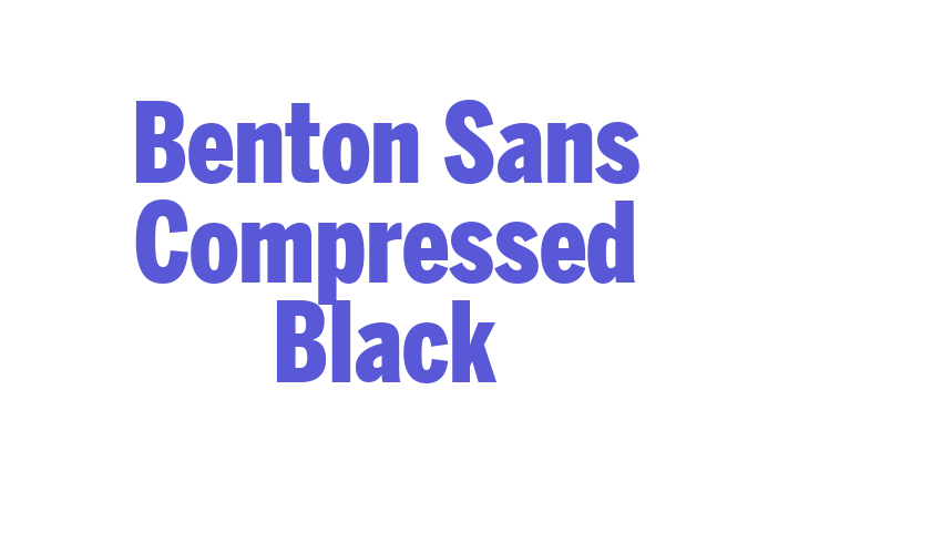 Benton Sans Compressed Black Font