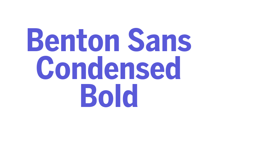 Benton Sans Condensed Bold Font