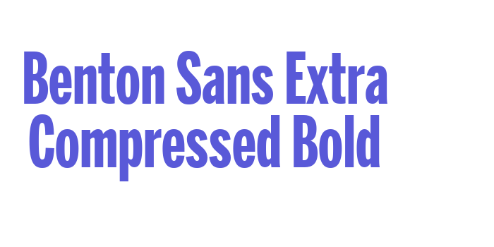 Benton Sans Extra Compressed Bold Font