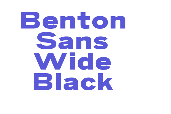 Benton Sans Wide Black Font