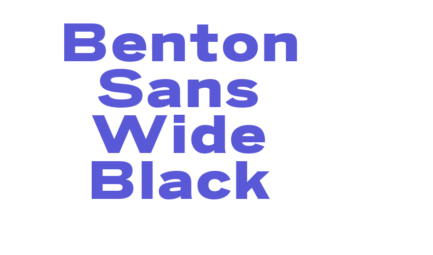 Benton Sans Wide Black Font Download