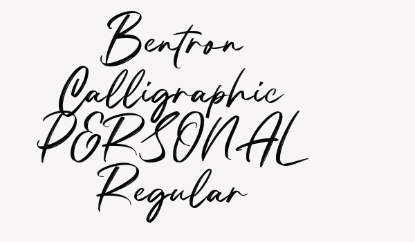 Bentron Calligraphic PERSONAL Regular Font