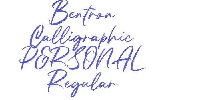 Bentron Calligraphic PERSONAL Regular Font Download