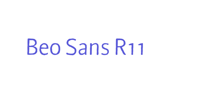 Beo Sans R11 Font Download