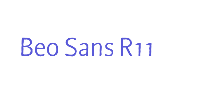 Beo Sans R11 Font