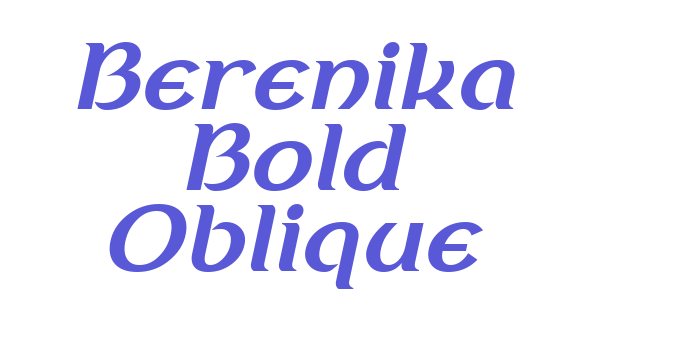 Berenika Bold Oblique Font Download