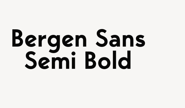 Bergen Sans Semi Bold Font