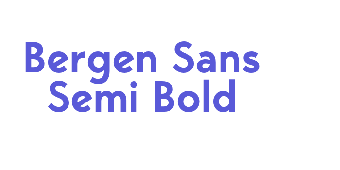 Bergen Sans Semi Bold Font Download