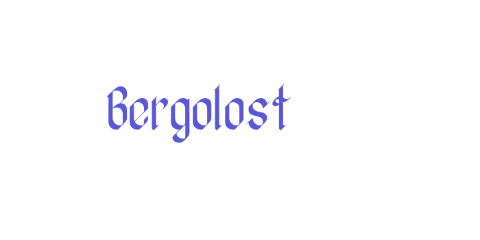 Bergolost Font Download