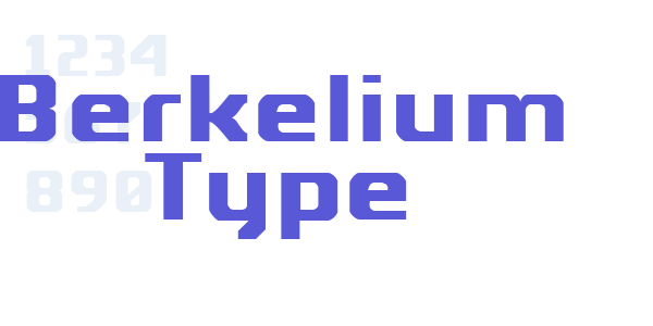 Berkelium Type font free