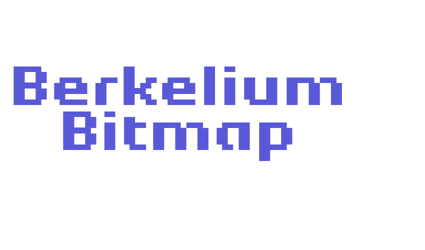 Berkelium Bitmap Font Download