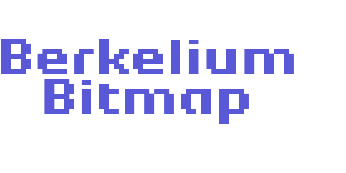 Berkelium Bitmap Font Download