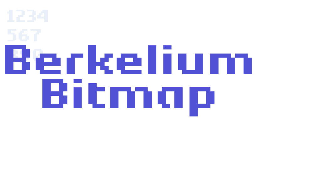 Berkelium Bitmap-font-download