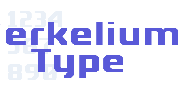 Berkelium Type Font