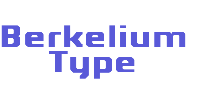 Berkelium Type Font Download