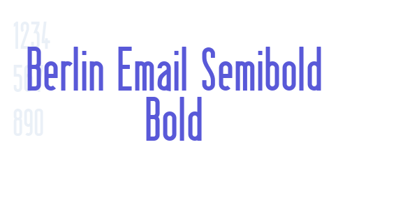 Berlin Email Semibold Bold font free