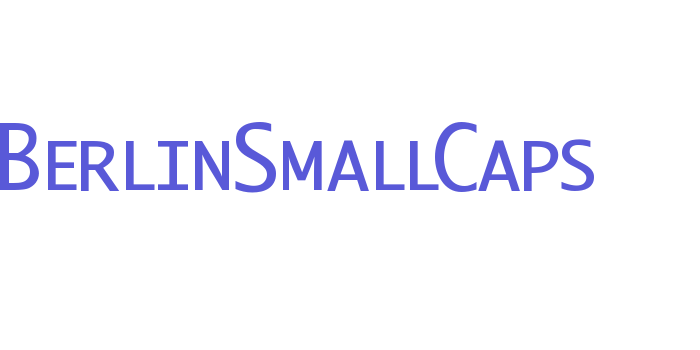 BerlinSmallCaps Font Download