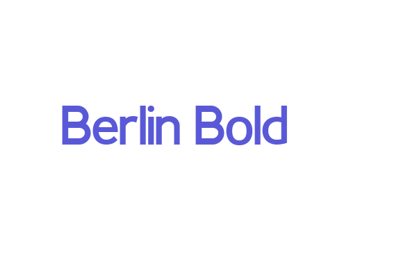 Berlin Bold Font