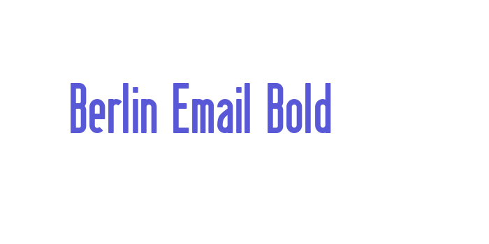 Berlin Email Bold Font Download