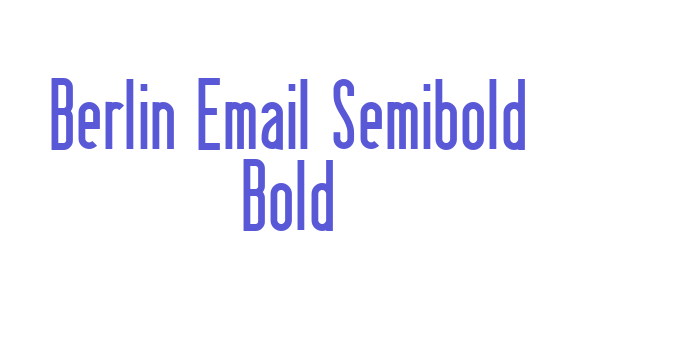 Berlin Email Semibold Bold Font Download