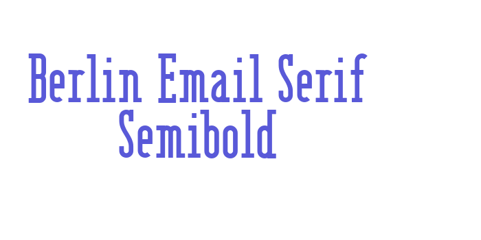 Berlin Email Serif Semibold Font Download