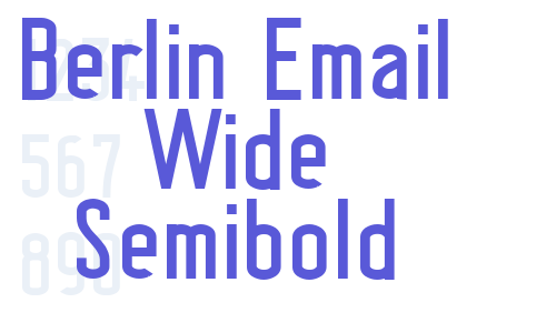 Berlin Email Wide Semibold Font Download